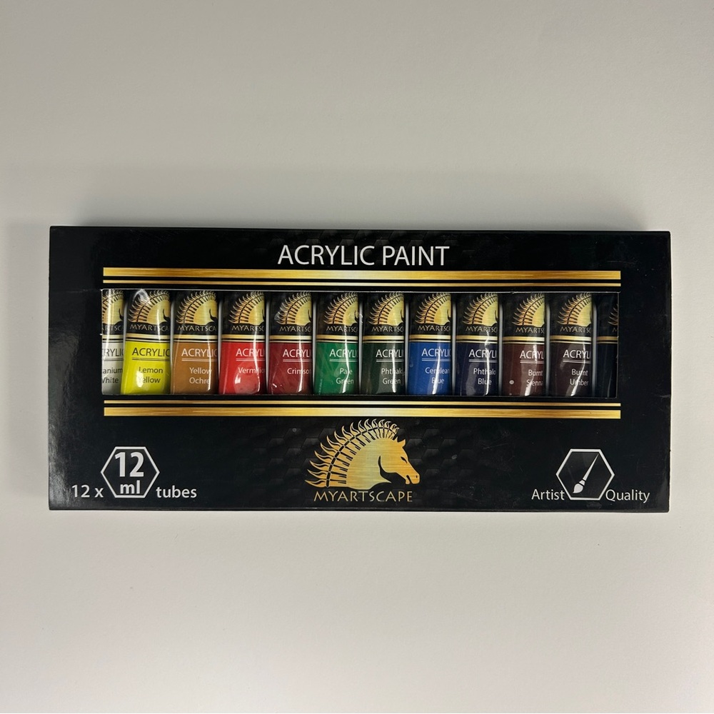 NWT - MyArtscape Acrylic Paint Set of 12 x 100mL Tubes
